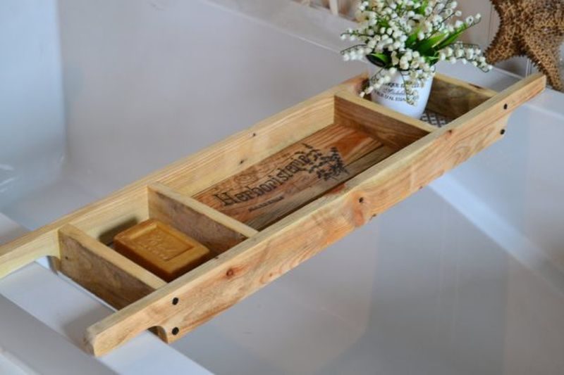 Reclaimed Wood Bathtub Tray – Cara Concept Store