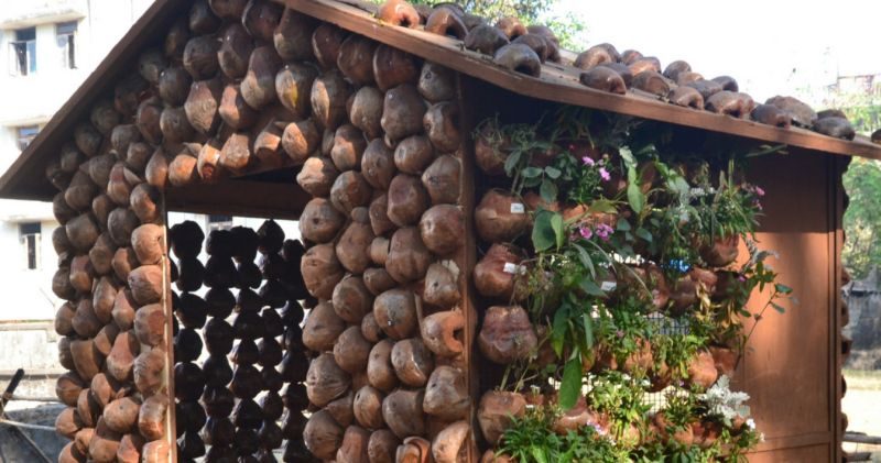 Constructing Huts Out of Coconut Shells
