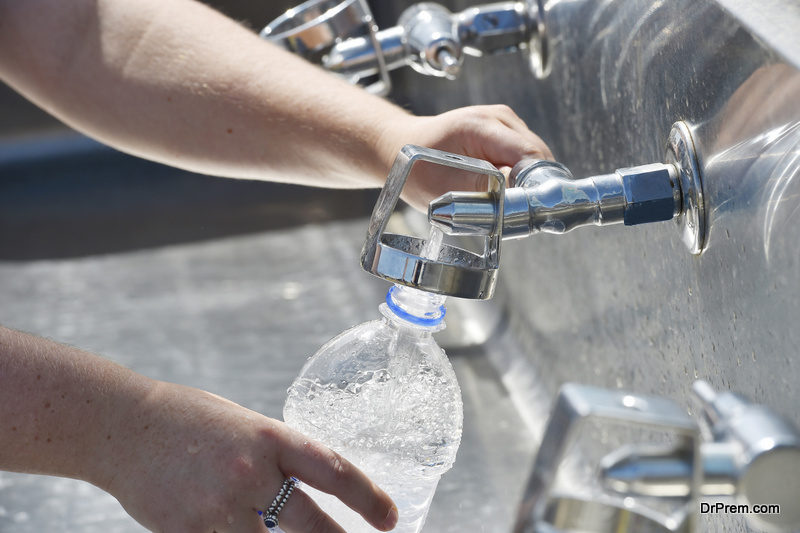 Water bottle refilling stations