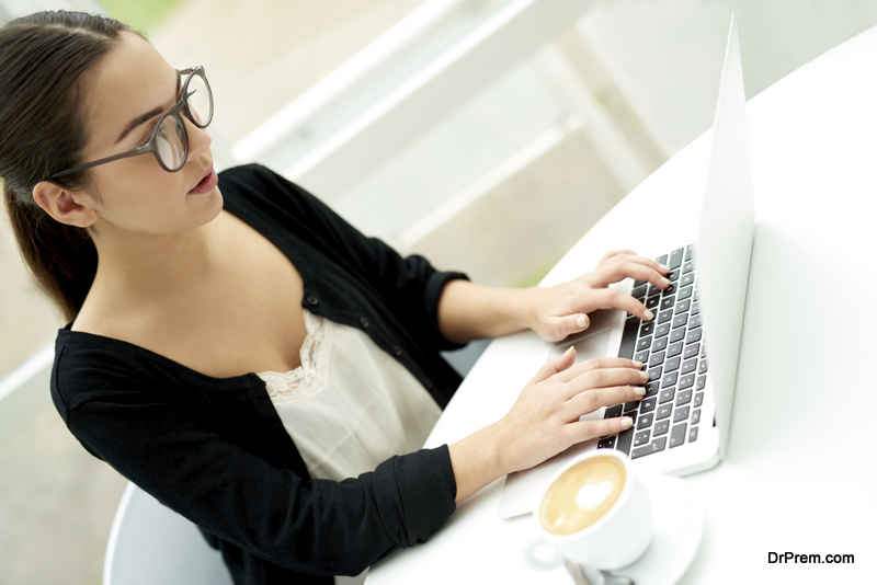 woman working from home