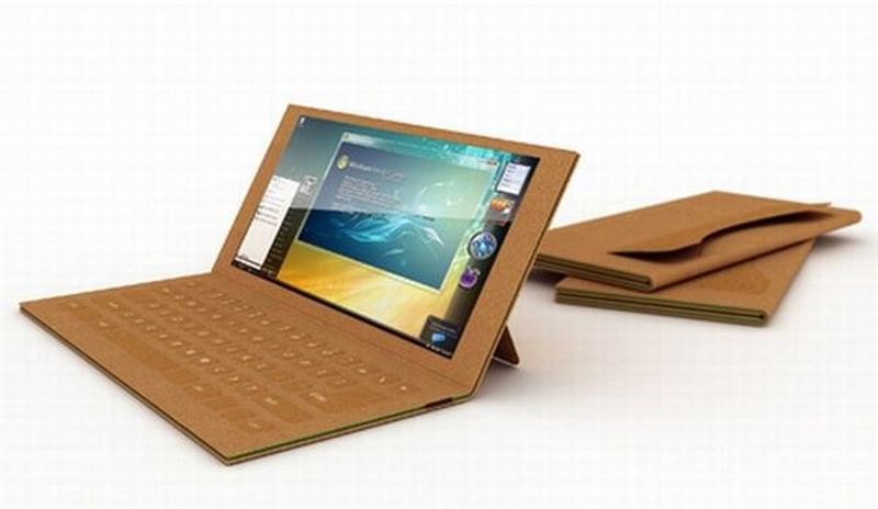 Recyclable paper laptop for green computing