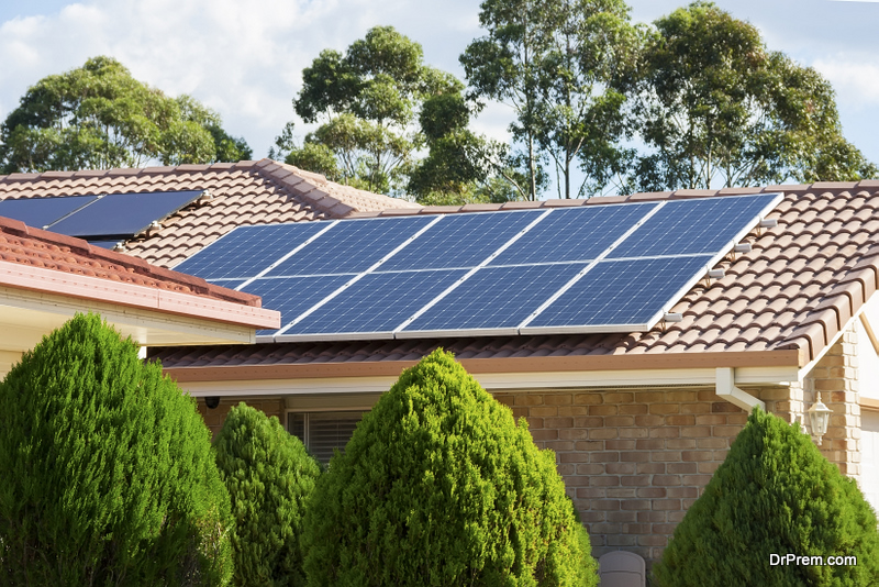 solar panel installed