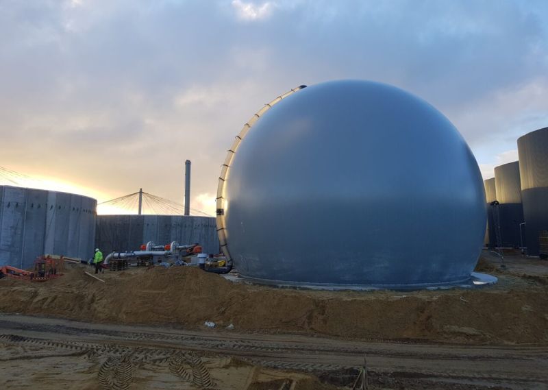 Biogas Storage Via Biogas Domes